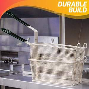 Panier de friteuse robuste à poignée antidérapante pour frites, poisson et saucisses, idéal pour les cuisines commerciales et les restaurants - Vente en gros - Product Image 6