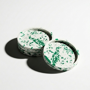 Recycled <b>Plastic</b> Eco Friendly Sustainable Durable Portable Afternoon <b>Tea</b> Coaster Reusable Dishwasher Safe Modern Luxury Design - Product Image 3