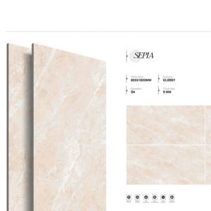 Panneaux en porcelaine saphir haute brillance 800x1600 1200x1800 750x1500mm, conçus pour les intérieurs et extérieurs contemporains haut de gamme - Product Image 1