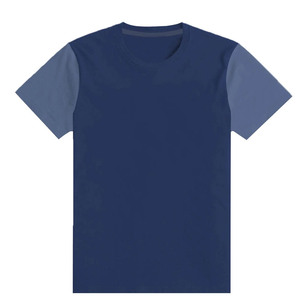 T-shirt formel pour homme en polyester/coton tricoté, imprimé sur mesure, col simple, fin, séchage rapide, respirant, vêtements de sport - Product Image 2