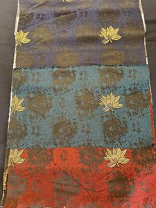 Tela de satén Jacquard de poliéster ultra suave 100%, peso medio, secado rápido, transpirable, hilo especial metálico, verde militar, ropa PK 1323 - Product Image 3