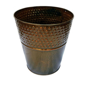 Luxury Handmade Metal Waste <b>Bin</b> with Handles Customized Colour for Sophisticated Decoration - Product Image 6