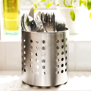Portacucharas de acero inoxidable al precio más bajo, organizador cilíndrico de cocina para cucharas, espátulas y utensilios de cocina - Product Image 3