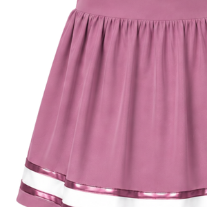 Falda Deportiva Personalizada Rosa Palo para Animadoras, Falda Plisada con Ribete a Rayas, Uniforme Deportivo para Equipo, Ropa Deportiva Personalizada - Product Image 3