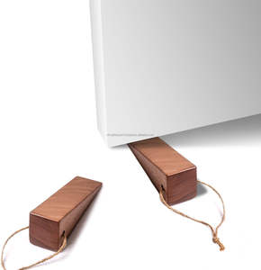 Handmade Nordic Solid Wood Door Stopper Modern Anti-Collision Door Closing <b>Plug</b> Vertical Decorative Pattern - Product Image 6