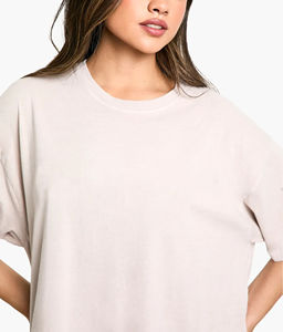 Camiseta de Mujer 100% Algodón de Alta Calidad OEM ODM, Corte Regular, Casual, Ecológica, con Logotipo Personalizado Impreso en Serigrafía y Apliques - Product Image 5