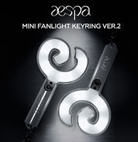 Aespa MINI FANLIGHT Porte-clés CD de musique pop VER.2 K-Pop Coréen Tous âges Papier & Plastique BW-213