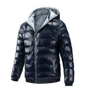 <b>Men's</b> Waterproof Breathable Quick-Dry Hooded Bubble <b>Jacket</b> Full-Zip Polyester Winter Casual Outdoor Wear - Product Image 6