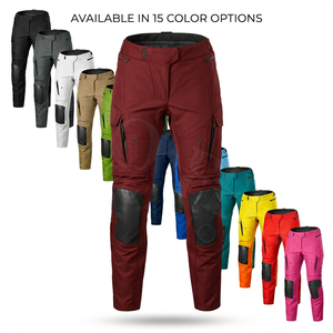 Pantalon de moto tendance en textile streetwear, imperméable, avec protections, respirant, pour la course en extérieur, avec protections pour les genoux - Product Image 1