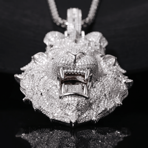 Pendentif Tête de Lion Hip Hop Iced Out en Argent 925 avec Micro-Pavé de Pierres – Vente en Gros de Bijoux Hip Hop Personnalisés - Product Image 6