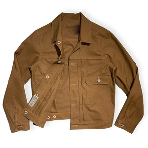 Canvas Work <b>Jacket</b> Winter Stonewash Zipper Custom Embroidery Patch Front Regular Length Washed Vintage Windproof Waterproof - Product Image 2