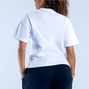 Camisetas de Punto Transpirables de Manga Corta con Cuello Redondo y Hombros Caídos para Mujer, de Alta Calidad, Precio Bajo al por Mayor, Nueva Llegada - Product Image 5