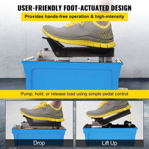 Pompa Idraulica ad Aria con Serbatoio da 1/2 Gallone, 10000 PSI, Azionamento a Pedale, 3/8'' NPT, 6'' - Strumento per Riparazione Auto - Product Image 4