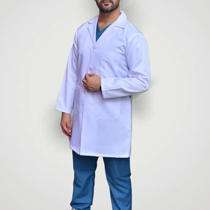 Bata de Laboratorio, Ropa Médica, Uniforme de Protección, 100% Algodón, Tela Resistente, Múltiples Bolsillos, Diseño Ergonómico y Detección de Agujas, Hospital - Product Image 3