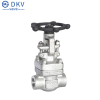 Vanne à boisseau sphérique en acier inoxydable forgé DKV 800Lb à soudure à douille F304 F316L Vanne à boisseau sphérique en acier inoxydable forgé classe 800 à filetage SW