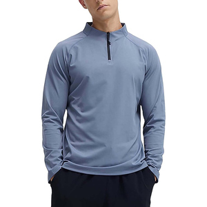 Camisetas deportivas activas con cremallera, manga larga, cuello alto, transpirables y de secado rápido. - Product Image 6