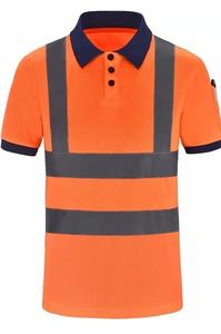 2025 hommes Construction haute visibilité travail Polo demi-manches demi visibilité réfléchissant sécurité T-Shirt garde uniformes - Product Image 3