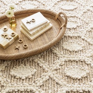 Tapis en jute tendance, antidérapant, fait main, pour salon, tapis rond en jute pour la prière, disponible à des prix abordables - Product Image 2