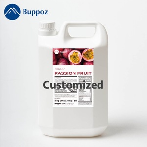 Sirop de fruit de la passion 5kg Bouteille Halal HACCP Végétarien pour Bubble Tea et Milk Tea – Vente directe usine - Product Image 1