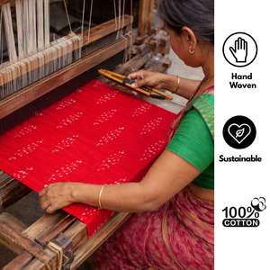 ผ้าฝ้ายอิกัตทอมือ |   สิ่งทอทอมือแบบดั้งเดิมสำหรับเสื้อผ้า ของตกแต่งบ้าน งานฝีมือ ขายส่ง ยั่งยืน - Product Image 4