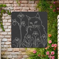 Peinture abstraite à ligne unique blanche sur panneau d'aluminium, art mural en métal, impression artistique en aluminium