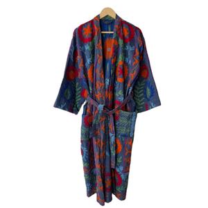 Broderie Boho Suzani Kimono Manteau À La Main Style Indien Hiver Pardessus Long Hiver Peignoir Tissé Style Bohème Femmes - Product Image 1