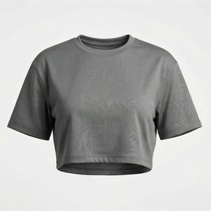 เสื้อครอปท็อปผ้าฝ้ายสีตามสั่งสำหรับผู้หญิง แฟชั่นฤดูร้อน เสื้อกล้าม เสื้อยืดสตรีทแวร์ ฟิตเนส ออกกำลังกาย เสื้อผ้ากีฬา - Product Image 1