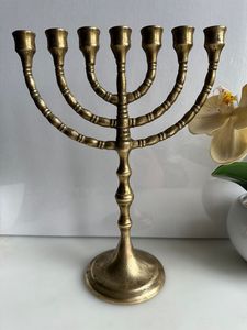 Authentic Menorah Candle Holders Traditional Festival Religious Decoration Premium Handmade Metal <b>Table</b> Display Home Collection - Product Image 5