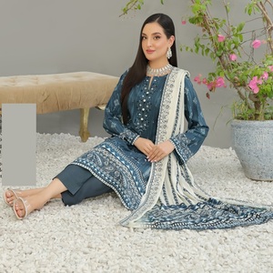 Costumes 3 pièces pakistanais d'hiver pour femmes Impression numérique Bin Hameed Vol Gulfishan Ladies Salwar Kameez Dress Indian Pakistani - Product Image 5