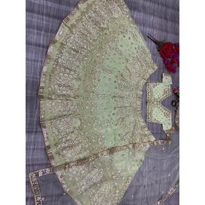 Designer <b>Performance</b> <b>Wear</b> Beautiful Thread Embroidery Work Lehenga Choli for Party <b>Wear</b> - Product Image 6