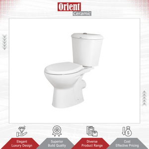 Offre incroyable sur une toilette à poser au sol de qualité supérieure, moderne, en céramique blanche, deux pièces, pour usage domestique et commercial - Product Image 3