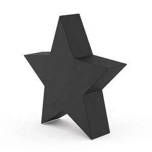 Urne commémorative Astral en métal noir robuste avec silhouette d'étoile, pour cendres funéraires, hommage aux animaux de compagnie et présentation à domicile - Product Image 2