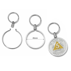 พวงกุญแจกลมเคลือบยูวีเคลือบเคลือบสังกะสีของขวัญจำนวนมากสำหรับเหรียญที่ท้าทาย - Product Image 4