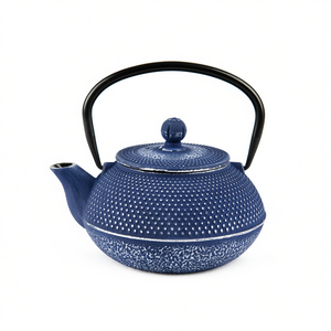 Tetera de Hierro Fundido Excelsa de 80 Cl con Diseño de Puntos Azules para Preparar Té - Product Image 3
