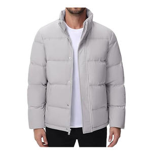 Men Winter Thick Puffer <b>Jacket</b> Stand Collar Breathable Fabric Long Sleeve Design Custom Logo Printing men puffer <b>jacket</b> - Product Image 4