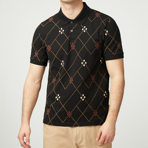 Polo en piqué de coton uni pour homme, manches courtes, coupe classique, respirant, style décontracté - Product Image 1