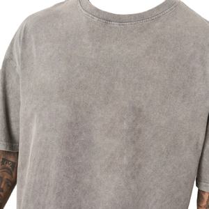 Camiseta de gimnasio de algodón 100% de alta calidad hecha a medida para hombre, tela transpirable de malla de secado rápido para Fitness, venta al por mayor - Product Image 2