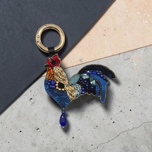 Porte-clés artisanal perlé en forme d'oiseau et d'étoile de mer, breloque de sac animale marine, pendentif de créateur, cadeau, fournisseur en gros - Product Image 4