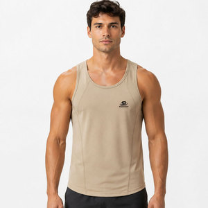 Último Diseño, Material Transpirable, Camiseta sin Mangas para Hombre, Color Único, Precio Más Bajo, Camiseta sin Mangas para Hombre en Venta - Product Image 3