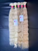 Extensions de cheveux humains vierges Remy indiens de qualité supérieure, alignées sur les cuticules, blond 613, pour perruque droite Lace Front (toutes types)