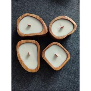 Vela Aromática de Lujo con Logotipo Personalizado, Cera de Soya, Recipiente de Madera, Vela Decorativa con Aroma Natural y Mecha de Madera con Sonido Crispante - Product Image 1