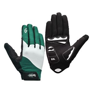 Gants de cyclisme en cuir noir respirants antidérapants à doigts complets avec paume en gel pour route et VTT - Product Image 5