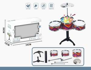 Educational Kids Simulated Metal Drum Set Jazz Musical Instrument Toy Kit for Children Rhythm Skill Development - Product Image 3