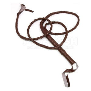 Fouet en cuir véritable, fabriqué à la main, durable, prise ferme, design flexible, parfait pour l'entraînement et la pratique en extérieur - Product Image 5