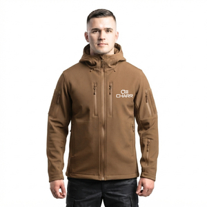 <b>Men's</b> Winter Windbreaker <b>Jacket</b> Waterproof <b>Velvet</b> Thick Tactical Coat with Zipper Closure New Outdoor Custom Size - Product Image 1
