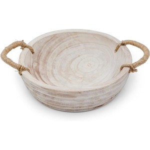 Bandeja de Servir de Madera de Cedro Vintage con Asas de Cuerda - Artesanal, Venta al Por Mayor - Product Image 2
