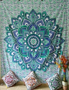 Ropa de cama de algodón tapiz colgante de pared Ombre Mandala impreso decoración del hogar tamaño Queen hecho a mano maravilloso por consignadores indios - Product Image 2