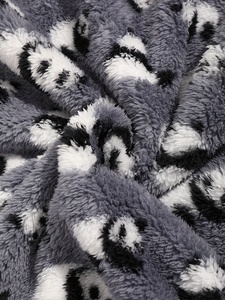 Sudadera con Capucha Unisex Extra Grande de Forro Polar, Diseño de Panda Gris, Informal, para Invierno, Corte Regular, Tejida, con Bolsillos - Product Image 3