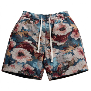 Pantalones Cortos Deportivos Sublimados de Alta Calidad para Hombre, Logotipo Personalizado, Ropa Urbana de Verano, Transpirables, con Cordones Ajustables, Impresión por Sublimación Rápida - Product Image 1