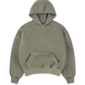 Sweat-shirt à capuche oversize en molleton de coton, coupe décontractée, épaules tombantes, manches longues, style streetwear décontracté - Product Image 1